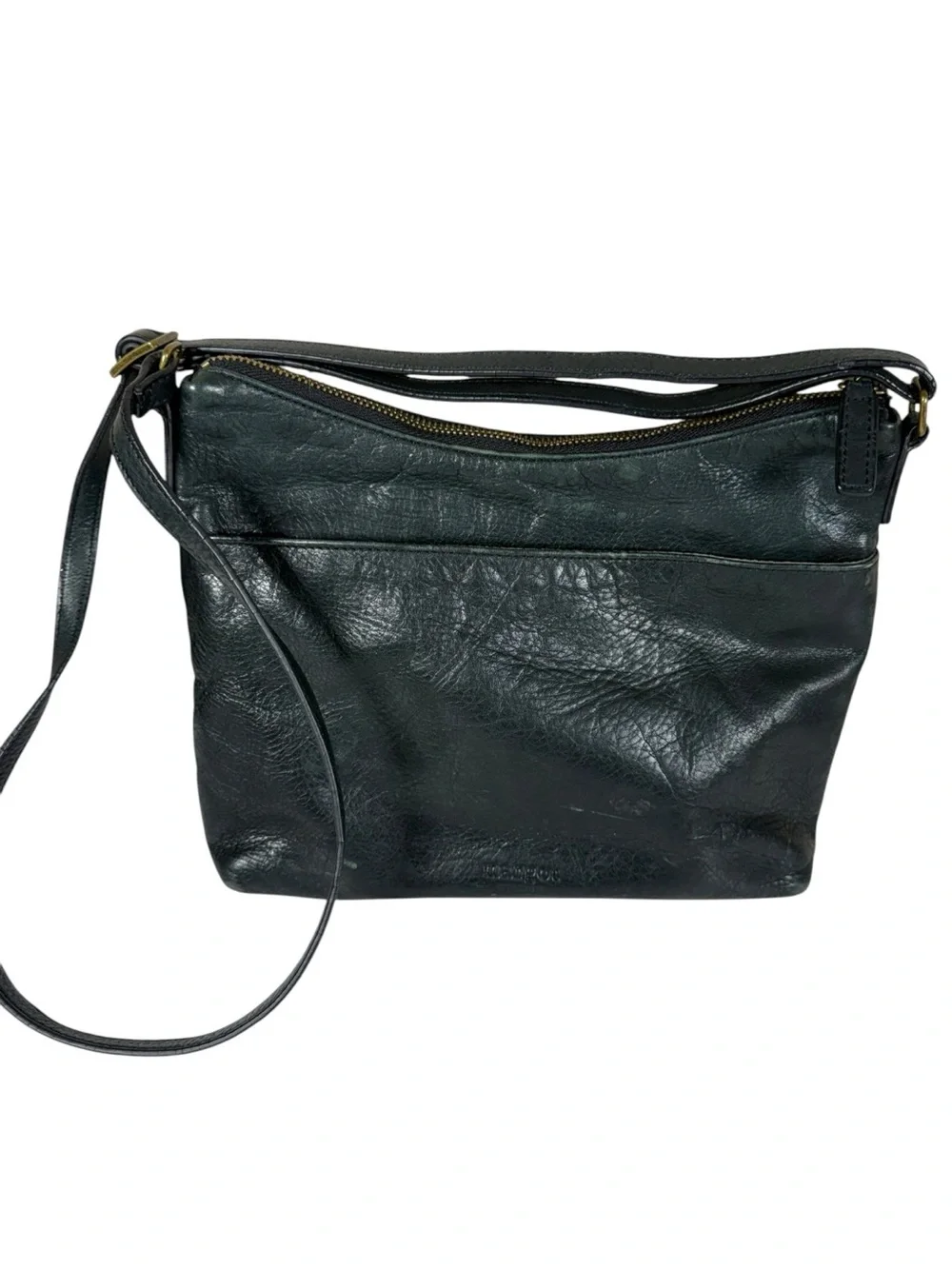 Margot Black Leather Crossbody Bag